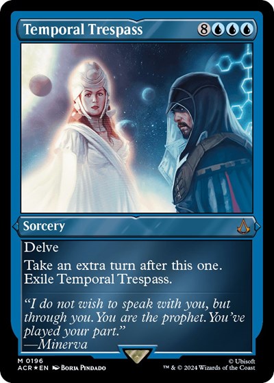 Temporal Trespass (Foil Etched) (Universes Beyond: Assassin's Creed) Medium Play Foil