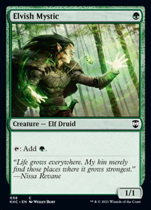 Elvish Mystic (Commander 2021 Kaldheim) Light Play
