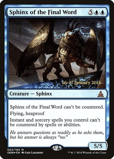 Sphinx of the Final Word (Promos: Prerelease Cards) Near Mint Foil