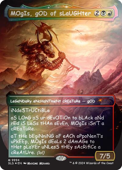 MOgIs, gOD of sLaUGHter (9994) (Rainbow Foil) (Secret Lair) Near Mint Foil