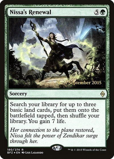Nissa's Renewal (Promos: Prerelease Cards) Medium Play Foil