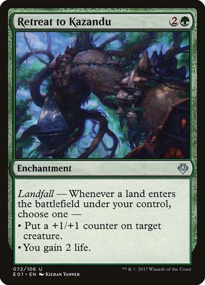 Retreat to Kazandu (Archenemy: Nicol Bolas) Light Play