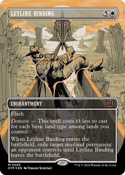 Leyline Binding (Textured Foil) (Outlaws of Thunder Junction: Breaking News) Near Mint Foil