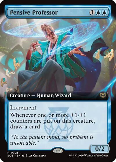 Pensive Professor (Extended Art) (Secrets of Strixhaven) Near Mint Foil