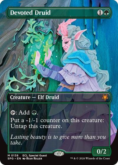 Devoted Druid (Borderless) (Special Guests) Near Mint Foil