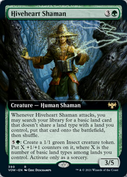 Hiveheart Shaman (Extended Art) (Innistrad: Crimson Vow) Near Mint Foil