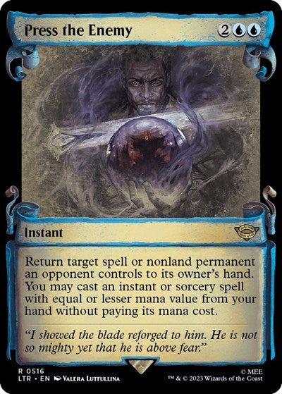 Press the Enemy (Showcase Scrolls) (Universes Beyond: The Lord of the Rings: Tales of Middle-earth) Light Play Foil