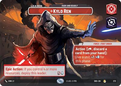 Kylo Ren Rash and Deadly (Showcase) (Shadows of the Galaxy) Near Mint Foil