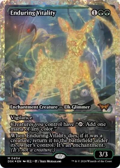 Enduring Vitality (Japan Showcase) (Fracture Foil) (Duskmourn: House of Horror) Near Mint Foil