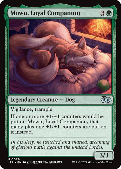 Mowu, Loyal Companion (Anime) (Foundations Jumpstart) Light Play