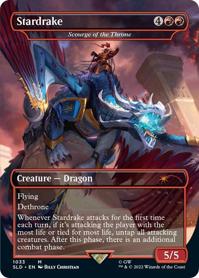 Stardrake - Scourge of the Throne (Borderless) (Secret Lair) Light Play