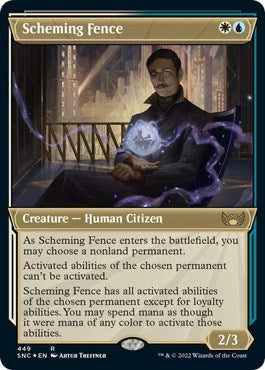 Scheming Fence (Showcase) (Etched Foil) (Streets of New Capenna) Near Mint Foil