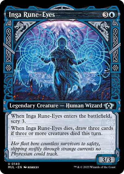 Inga Rune-Eyes (Halo Foil) (March of the Machine: Multiverse Legends) Light Play Foil