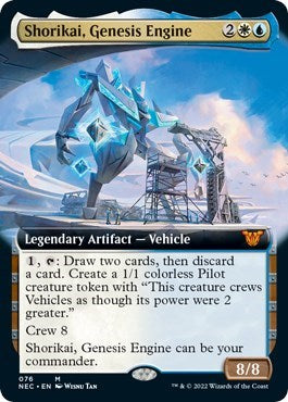 Shorikai, Genesis Engine (Extended Art) (Commander: Kamigawa: Neon Dynasty) Light Play