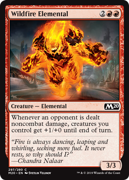 Wildfire Elemental (Magic 2020 Core Set) Medium Play
