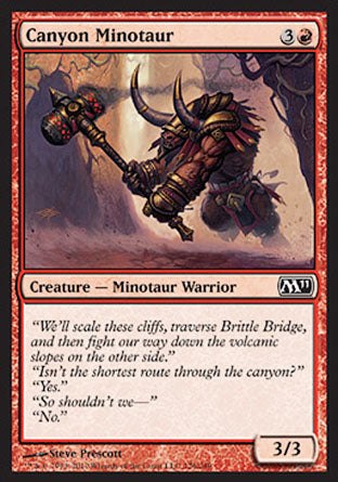 Canyon Minotaur (Magic 2011 Core Set) Light Play Foil