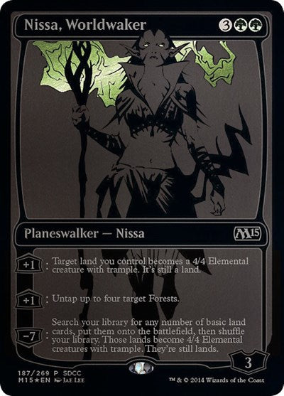 Nissa, Worldwaker (SDCC 2014 Exclusive) (Promos: Media) Medium Play Foil