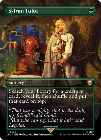 Sylvan Tutor (Borderless) (Commander: The Lord of the Rings: Tales of Middle-earth) Near Mint