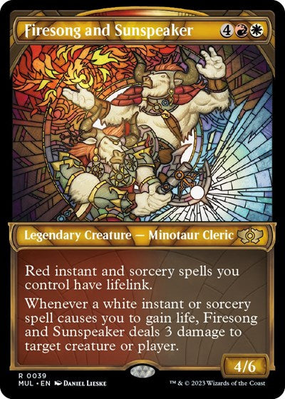 Firesong and Sunspeaker (March of the Machine: Multiverse Legends) Light Play Foil