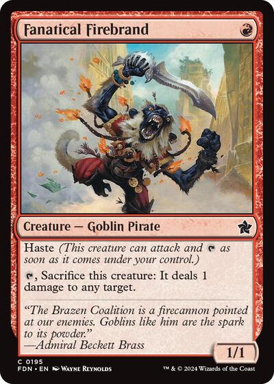 Fanatical Firebrand (Foundations) Light Play Foil