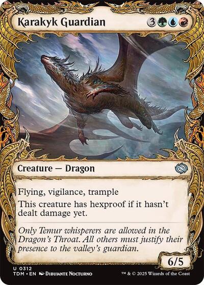 Karakyk Guardian (Showcase) (Tarkir: Dragonstorm) Light Play