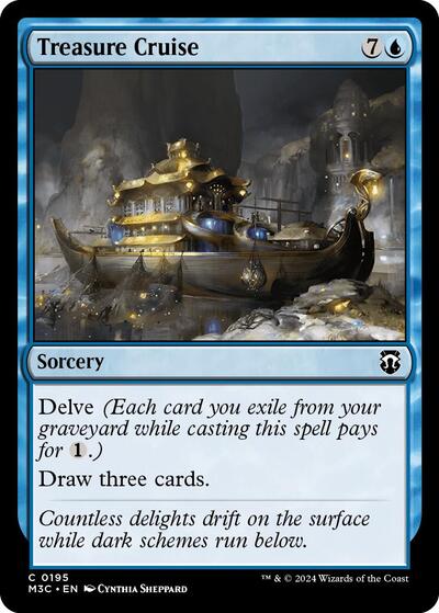Treasure Cruise (Ripple Foil) (Commander: Modern Horizons 3) Near Mint Foil