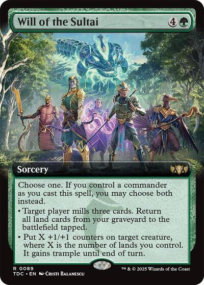 Will of the Sultai (Extended Art) (Commander: Tarkir: Dragonstorm) Light Play
