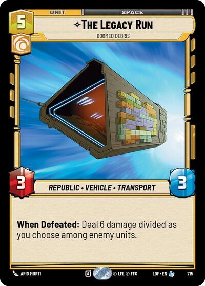 The Legacy Run Doomed Debris (Foil) (Legends of the Force) Near Mint Foil