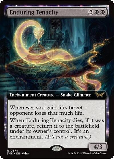 Enduring Tenacity (Extended Art) (Duskmourn: House of Horror) Medium Play Foil