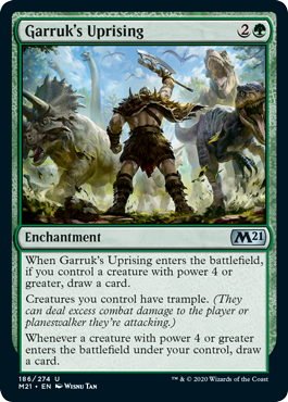 Garruk's Uprising (Magic 2021 Core Set) Medium Play Foil