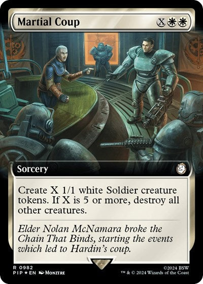 Martial Coup (Extended Art) (Surge Foil) (Universes Beyond: Fallout) Near Mint Foil