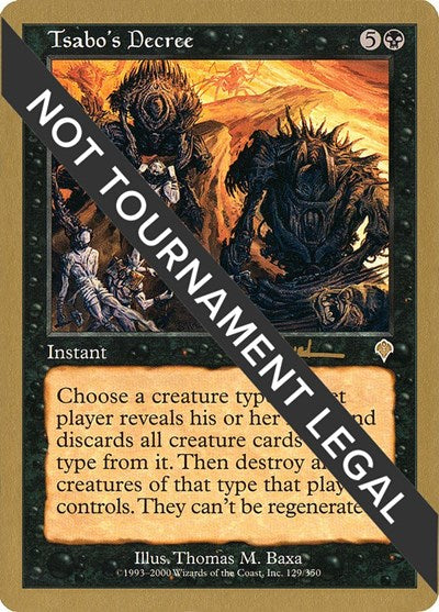 Tsabo's Decree - 2001 Antoine Ruel (INV) (World Championship Decks) Light Play