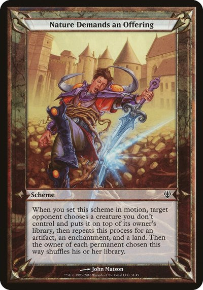 Nature Demands an Offering (Archenemy) (Oversize Cards) Near Mint