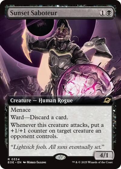 Sunset Saboteur (Extended Art) (Edge of Eternities) Near Mint