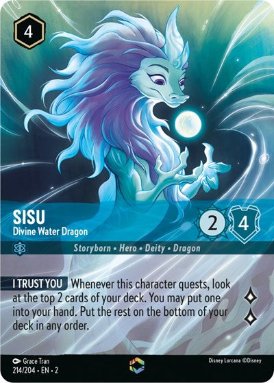 Sisu - Divine Water Dragon (Alternate Art) (Rise of the Floodborn) Near Mint Holofoil