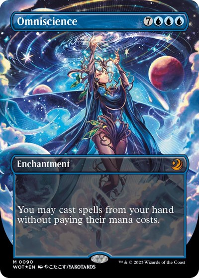 Omniscience (Anime Borderless) (Confetti Foil) (Wilds of Eldraine: Enchanting Tales) Near Mint Foil
