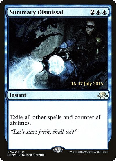 Summary Dismissal (Promos: Prerelease Cards) Medium Play Foil