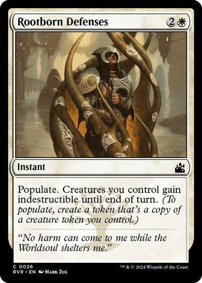 Rootborn Defenses (Ravnica Remastered) Light Play Foil