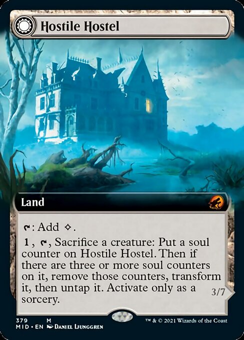 Hostile Hostel / Creeping Inn (Extended Art) (Innistrad: Midnight Hunt) Light Play