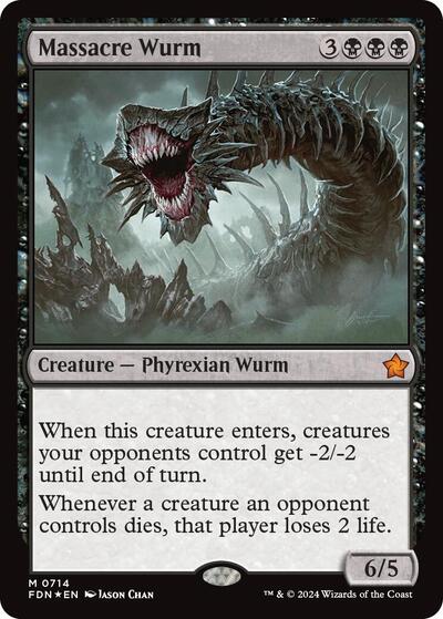 Massacre Wurm (Foundations) Light Play Foil