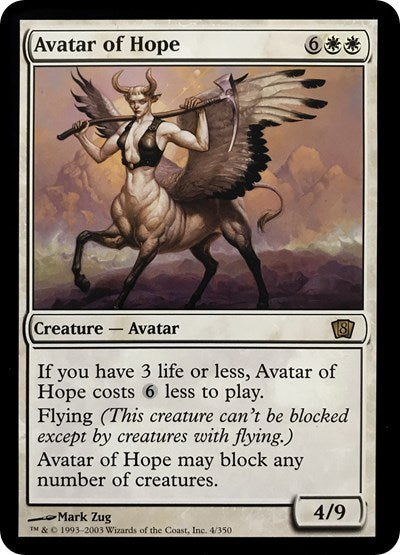 Avatar of Hope (8th Edition) (Oversize Cards) Near Mint