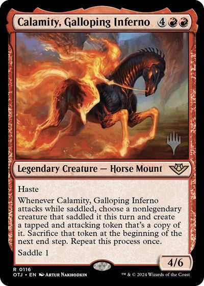 Calamity, Galloping Inferno (Promo Pack: Outlaws of Thunder Junction) Near Mint