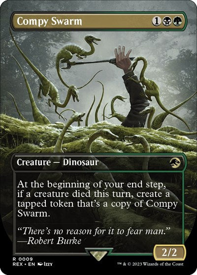 Compy Swarm (Borderless) (Universes Beyond: Jurassic World Collection) Light Play Foil