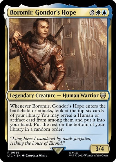 Boromir, Gondor's Hope (Commander: The Lord of the Rings: Tales of Middle-earth) Damaged / Poor
