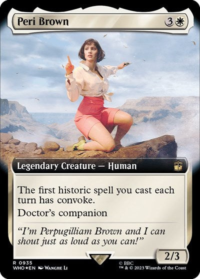Peri Brown (Extended Art) (Surge Foil) (Universes Beyond: Doctor Who) Light Play Foil