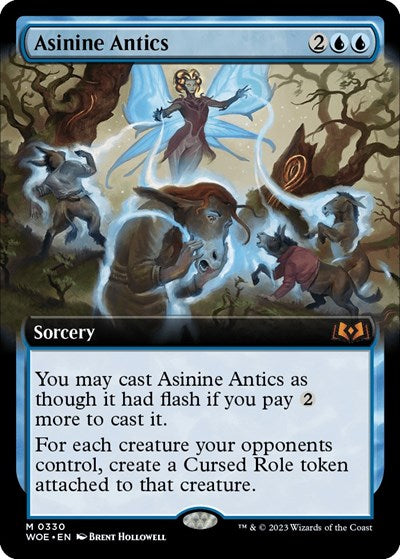 Asinine Antics (Extended Art) (Wilds of Eldraine) Near Mint Foil