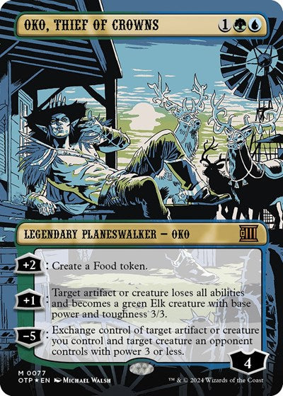 Oko, Thief of Crowns (Textured Foil) (Outlaws of Thunder Junction: Breaking News) Near Mint Foil