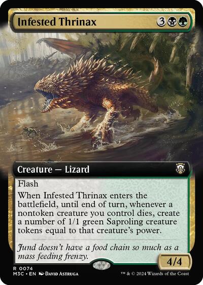 Infested Thrinax (Extended Art) (Ripple Foil) (Commander: Modern Horizons 3) Near Mint Foil