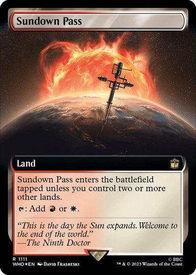 Sundown Pass (Extended Art) (Surge Foil) (Universes Beyond: Doctor Who) Near Mint Foil