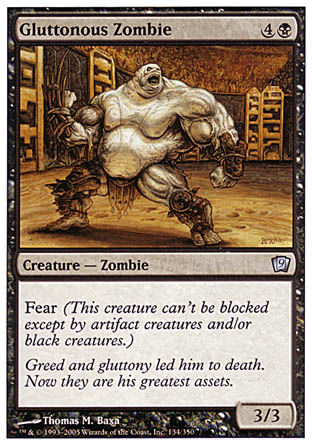 Gluttonous Zombie (9th Edition) Medium Play Foil